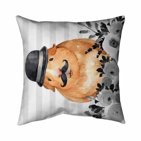 FONDO 26 x 26 in. Guinea Pig Detective-Double Sided Print Indoor Pillow FO2793149